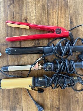 Red CHI Hair Straightener + Assorted Curling Wands